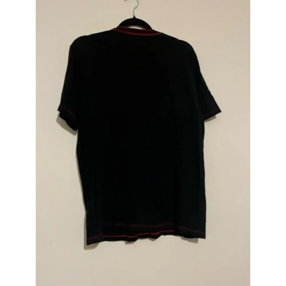 Bundle of 3 Short Sleeve Tees Henley Black Red Size M